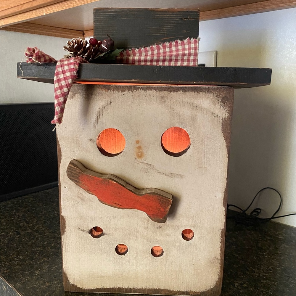 Wooden Snowman